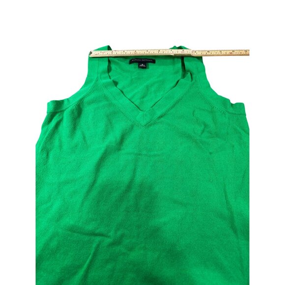 Banana Republic Womens Sleeveless V-Neck Green Knit Tank Top S - Picture 9 of 11